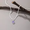 Explosiones Transfronterizas Europeas y Americanas Elegante Cadena de Clavícula de Collar Completo de Diamantes de Zirconia Joyería de Uso Apilado Femenina de Lujo Ligero