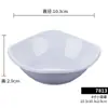 Prato Quadrado Criativo de Melamina para Pratos Frios Prato para Pratos Frios Restaurante Hotel Comercial Prato Branco para Lanches Plástico Prato Quadrado para Pratos Frios