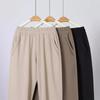Pantalones cortos de verano para madres, de seda fina, informales, holgados y rectos, para mujeres de mediana edad y mayores.