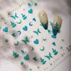 Adesivos para Unhas Sky Populares com Estampa Dourada de Cristal Diamante Estrela e Lua, Estilo Boêmio de Alta Qualidade Padrão Coração Estrela Retrô