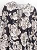 Otoño 2025 Nueva Moda Casual Holgado Adelgazante Rayón Estampado Holgado Bohemio Vestido Casual para Mujer