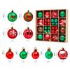 Bola de plástico em formato de bola pintada para presente de Natal, pingente decorativo de árvore de Natal, promoção internacional