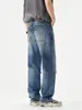 Ropa para Hombre Fengshe / 2026 Primavera y Otoño Nuevo Estilo High Street Americano Jeans Rectos Holgados para Hombre Pantalones Largos Rasgados
