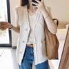 Colete-Jaqueta Estilo Francês Inspirado em Chanel para Mulheres, Outono e Inverno 2025 Novo Tendência Versátil Tweed Sem Mangas Colete
