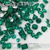 Ponta Esmeralda Base Pontiaguda Diamante de Formato Especial Joia para Nail Art Pedra de Vidro Açúcar Cristal Coração de Pêssego Verde Pavão Decoração de Unhas de Natal Atacado