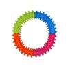 Novo Brinquedo para Pet 11cm Anel de Espinhos Tricolor TPR Resistente à Mordida Limpeza e Desgaste Dental Brinquedo para Cachorro Atacado Transfronteiriço