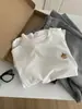 Camiseta Básica de Veludo Nuvem com Bordado de Abóbora, Macia e Amiga da Pele, para Mulheres, Estilo Coreano Simples, Manga Longa Escovada 26 Outono/Inverno