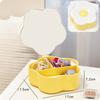 Lindo Espejo de Maquillaje Forma de Flor Espejo de Almacenamiento Múltiples Compartimentos Hogar Dormitorio Plegable Espejo de Escritorio Estilo Ins Espejo de Belleza