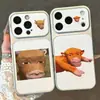 Funda de emoji divertida y peculiar con temática de vaca, adecuada para Apple 17 Pro, funda de teléfono personalizada con diseño de vaca acostada, funda suave para iPhone 18