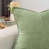 Funda de almohada de pana de color liso con borde prensado ribeteado Cojín para sofá cojín de cabecera funda de cojín Exclusivo de Amazon
