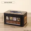 Caja de Pañuelos de Hierro Estilo Japonés Ukiyo-E para Uso Doméstico, Portapañuelos de Escritorio para Sala de Estar, Caja de Almacenamiento de Servilletas de Lujo de Gama Alta