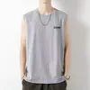Verão ins marca da moda camiseta regata cor sólida masculina estilo coreano moderno estudante esportes regata camiseta sem mangas top