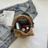 2024 Novo Estilo Distintivo Bonito Pelúcia Capibala Cadeia De Pelúcia Pequena Bolsa De Ombro Bolsa Feminina