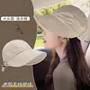 Sombrero de Sol para Adelgazar la Cara, Versión Mejorada, Sombrero de Sol de Secado Rápido, Sombrero de Pescador Plano de Ala Ancha para Hombre, Sombrero de Pescador para Mujer