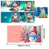 Tarjetas de Felicitación Navideñas Populares Transfronterizas Multiserie Hechas a Mano con Diamantes Juego de 9 Piezas con Sobres Pegatina de Diamante Dibujos Animados Juego de 6 Piezas