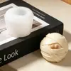 Molde de Silicona para Velas Aromáticas Hechas a Mano 3D Fantasma Vendado Forma Redonda