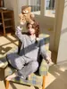 Conjunto de Duas Peças Feminino de Verão Novo Estilo Coreano Preguiçoso Manga Longa Calça Longa Solto Casual Pode Ser Usado Fora de Casa Roupas