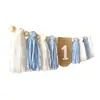 Suministros para decoración de escenas, banderas, decoraciones para fiestas de cumpleaños, tela colgante, banderas coloridas, pancartas de cumpleaños, accesorios para fotos de bebé de un año