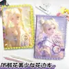Caderno B5 com Renda de Florista, Fivela Magnética, Novo Estilo, Capa de Couro de Desenho Animado/Anime, Diário Estético