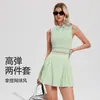 Roupa de Tênis Feminina Gola Polo Colete Esportivo Meio Zíper Secagem Rápida Corrida Gola Polo Pickleball Sem Mangas Top Fitness