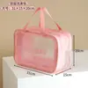 Bolsa de Cosméticos Grande Capacidade Viagem Portátil Impermeável Necessaire de Banho Pu Cosméticos Bolsa de Cosméticos com Separação Seca e Úmida