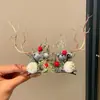 Accesorios para el Cabello de Navidad Pinzas para el Cabello de Reno Lindos para Niños y Adultos Pasadores de Papá Noel Diademas Adornos Pinzas Pequeñas Tocados