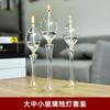 Portavelas de cristal transparente creativo al por mayor personalizado de fábrica lámpara de aceite decoración creativa europea para el hogar