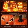 Linterna de Calabaza de Halloween Hueca Resplandeciente Accesorios Decoración Parque Temático Escena al Aire Libre Artículos Arreglo Adornos Grandes de Calabaza