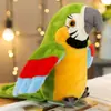Juguete de Peluche de Loro Simulado Que Puede Hablar y Mover las Alas, Muñeca Eléctrica Parlante, Regalo para Niños, Juguete Lindo