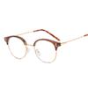 Novedad de Primavera Montura de Gafas de Carey para Gafas de Prescripción para Mujer, Estilo Artístico de Negocios, Montura Grande, Efecto Adelgazante, Montura de Gafas H