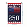 Bandera Americana Transfronteriza del 250 Aniversario Decoración del Día de la Independencia Ventilador Exterior en Forma de Bandera Banderín Tela de Fondo Bandera de Jardín