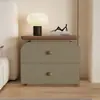 2026 Nuevo Sin Instalación Segunda Mano Estilo Crema Minimalista Moderno Sensación de Alta Gama Almacenamiento Dormitorio Mesita de Noche Madera