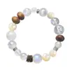 Pulsera de cristal natural multi-piedra de cinco elementos al por mayor, oro, madera, agua, fuego, tierra, cinco bendiciones, adecuada para el equilibrio y la complementación, pulsera del año zodiacal