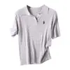 2026 Camiseta de Moda Casual Simple con Cuello Polo Botones Manga Corta Color Sólido Tejido para Mujer Sin Bordado