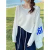 Blusa Ligera de Verano para Cubrir, Top de Manga Larga con Protección Solar para Principios de Verano para Mujer, Camiseta de Estilo Nuevo, Top Corto de Punto