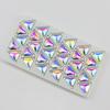 Cristal cosido a mano diamante espalda plana triángulo blanco AB alto brillo DIY joyería de cristal ropa con destello de joyería de diamante