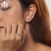 Pendientes Evelle pequeños y frescos de Joker color lila, joyería de plata de ley s925, venta al por mayor, para mujer.