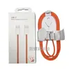 Adequado para Apple 17Pro Carregamento Rápido 60W Cabo de Dados Tipo-C Cobre Puro Laranja Trançado Cabo de Carregamento Pd Ponta Dupla 1m