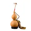 Colgante de calabaza natural, calabaza real, nudo chino, piedra de olivo auspiciosa, monedas de los Cinco Emperadores, decoración de sala de estar, artículo de colección de tamaño grande