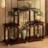 Suporte de Flores Decorativo Prateleira de Flores Varanda de Chão Móvel Bambu Interior Multi-Camadas Suporte de Chão Atacado