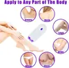 Aparador de Acabamento Sem Sensor, Aparador Laser Indolor, Aparelho Azul para Depilação Feminina
