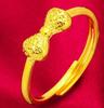 Joyería de oro arena oro arena Vietnam damas una variedad de amor abierto lazo anillo chapado en oro para mujer suministro de puesto lote