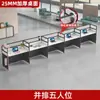 Escritorio Oficina Escritorio y Silla Moderno Pantalla Escritorio para Computadora para Múltiples Personas Divisoria de 4 Personas Ranura para Tarjetas Muebles de Oficina Escritorio