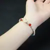 [Cadeia de Suprimentos] Atacado de Fábrica Pulseira de Cinábrio Natural Feminina Estilo Chinês Bodhi Gato Círculo Único Pulseira Dopamina