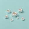 Cuentas de rueda chapadas en oro de plata esterlina S925, espaciador de cuentas, junta de cuentas, accesorios para pulseras de cuerda de cuentas, collares, bolsa de material