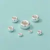 Cuentas de rueda chapadas en oro de plata esterlina S925, espaciador de cuentas, junta de cuentas, accesorios para pulseras de cuerda de cuentas, collares, bolsa de material