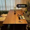 Mesa de Comedor de Madera de Fresno Estilo Mobiene, Mesa de Comedor de Madera Maciza para Sala de Estar, Escritorio, Mesa de Comedor y Escritorio Sencillo para el Hogar