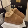 Sapatos de Algodão de Cano Alto Femininos Inverno Casa Quente Solado Grosso Antiderrapante Exterior Salto Coberto Casal Pantufas de Algodão Pelúcia Masculino Atacado