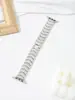 Correa de Metal en Forma de V Incrustada con Diamantes Adecuada para Apple Watch S11/S10/9/8/7, Correa de Reloj Simple y Lujosa