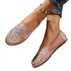 Nuevos Zapatos de Mujer Primavera/Verano 2026 Mocasines Planos Casuales Punta Redonda Zapatos Planos para Mujer Talla Grande Comercio Exterior Zapatos de Mujer Europeos y Americanos
